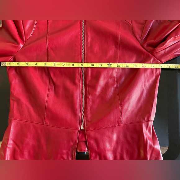 Zara Faux Leather Jacket in Red - Picture 6 of 6